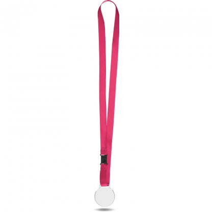 Médaille En Plastique Avec Cordon Satin PLASTA Rose
