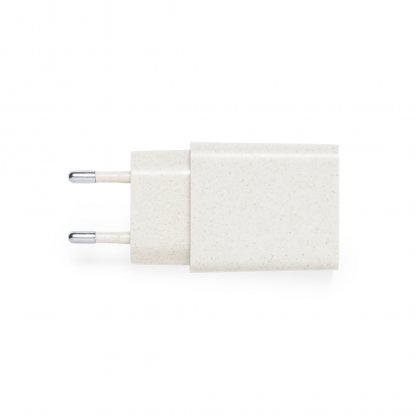 Bloc De Charge Rapide En Paille De Blé 2 Sorties USB Et USB C AVERY De Coté