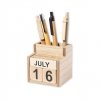 Calendrier Perpétuel De Bureau Avec Porte Crayon En Bois MDF LAOREK Avec Crayon
