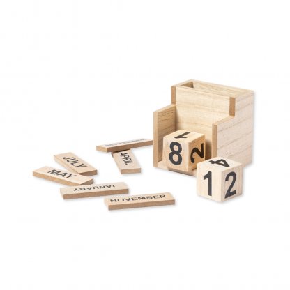Calendrier Perpétuel De Bureau Avec Porte Crayon En Bois MDF LAOREK Démonté