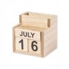 Calendrier Perpétuel De Bureau Avec Porte Crayon En Bois MDF LAOREK Photo Principale