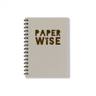Carnet A5 personnalisable en papier et carton de déchets agricoles - Spirale - PAPER WISE