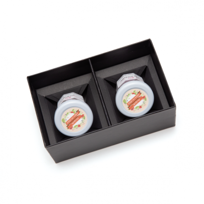 Coffret Deux Petits Pots De Bougies Parfumées 110g SET CHARROUX Avec Marquage Quadri