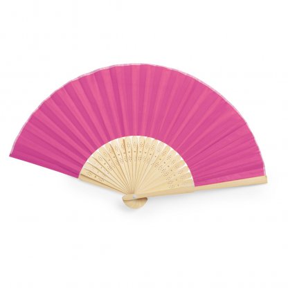 Éventail En Bambou Souple Et Polyester KRONIX Fushia