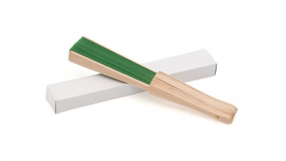 Éventail En Bois Et Polyester 190T FOLKLORE Plié Avec Boite