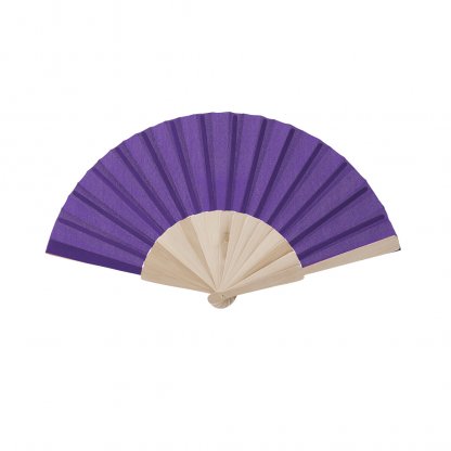 Éventail En Bois Et Polyester 190T FOLKLORE Violet