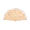 Éventail En Bois Et Polyester WOODFAN BLANC DE FACE