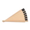 Éventail En Bois Et Polyester WOODFAN NOIR PLIÉ VUE DE DOS