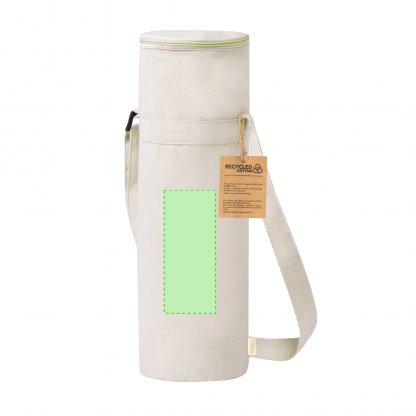 Glacière Isotherme En Coton Recyclé Pour Bouteille Ø11x35cm SIRKIN Zone De Marquage