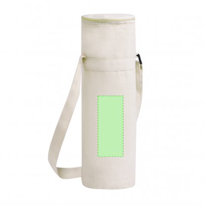 Glacière Isotherme En Coton Recyclé Pour Bouteille Ø11x35cm SIRKIN Zone De Marquage Arrière