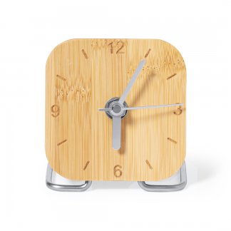 Horloge de table avec logo en bambou - ECIKO
