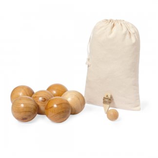 Jeu de pétanque avec logo en bois - DELERO