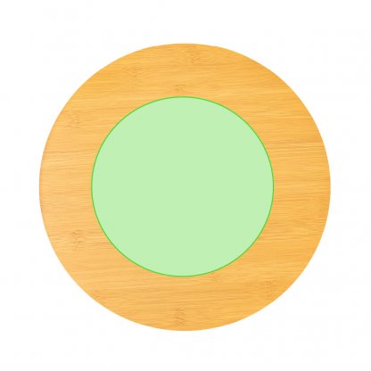 Plateau Rond En Bambou MELTEM Zone De Marquage Dos