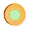 Plateau Rond En Bambou MELTEM Zone De Marquage Rond
