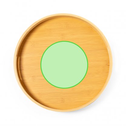 Plateau Rond En Bambou MELTEM Zone De Marquage Rond
