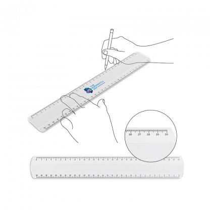Règle Transparente 30 Cm En Plastique MARIN Zoom Utilisation