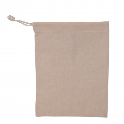 Sac Pochon Avec Cordelette En Coton Bio 150g 15x20 Cm BIOCHON Naturel Ouvert