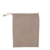 Sac Pochon Avec Cordelette En Coton Recyclé 150g 15x20 Cm POUCET Naturel Ouvert