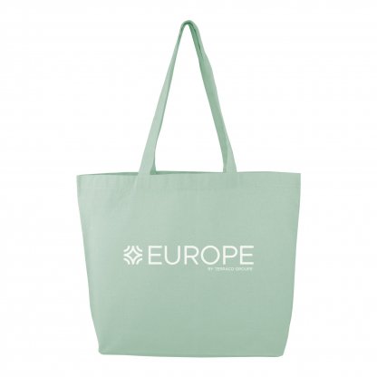 Sac Shopping Avec Fond En Coton Bio 150g 45x35x10cm SUZAN Exemple De Couleur Pantone Avec Marquage