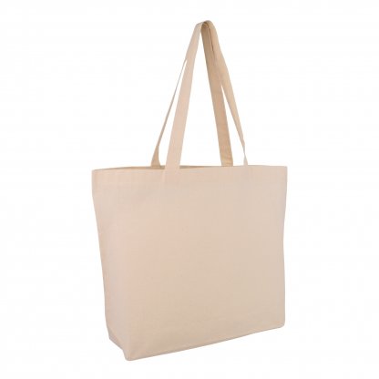 Sac Shopping Avec Fond En Coton Bio 150g 45x35x10cm SUZAN Naturel De Côté