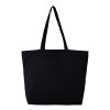 Sac Shopping Avec Fond En Coton Bio 150g 45x35x10cm SUZAN Noir