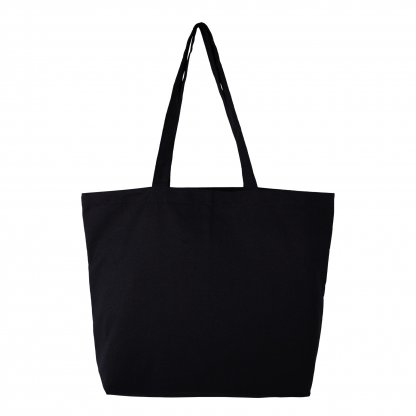 Sac Shopping Avec Fond En Coton Bio 150g 45x35x10cm SUZAN Noir