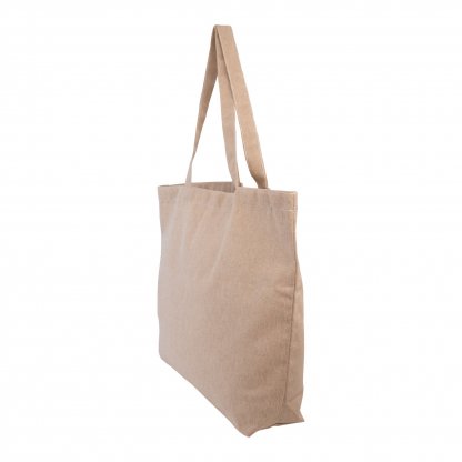 Sac Shopping Avec Fond En Coton Recyclé 150g 45x35x10cm SCAVO Naturel De Côté