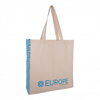 Sac Shopping En Coton BIO 150g 37x41x10cm KADI Naturel Avec Marquage