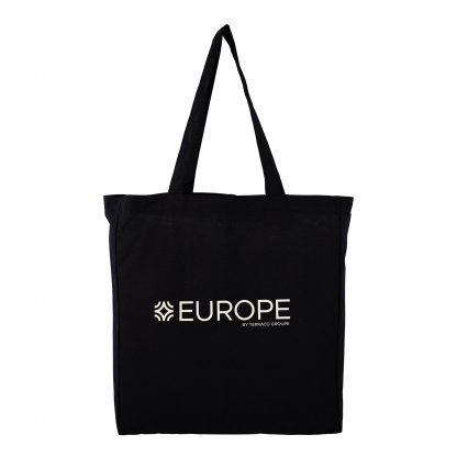 Sac Shopping En Coton BIO 150g 37x41x10cm KADI Noir Avec Marquage
