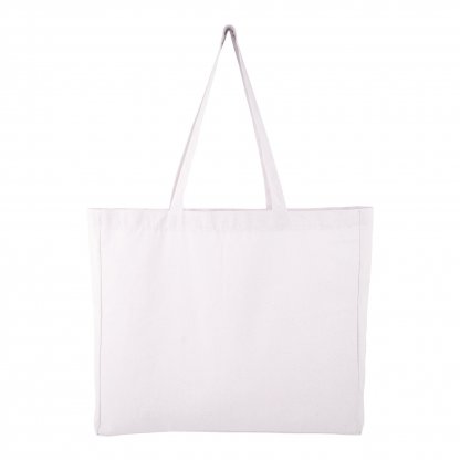 Sac Shopping En Coton Bio 150g 40x35x10cm TAKOS Blanc De Face