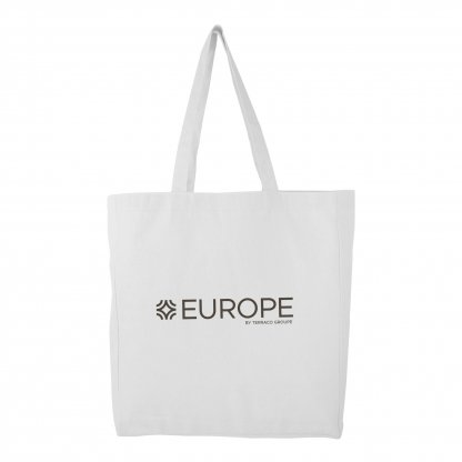 Sac Shopping En Coton Bio 240g 37x41x10cm SAK Blanc Avec Marquage