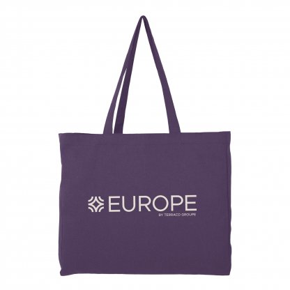 Sac Shopping En Coton Naturel 300g 40x35x10cm TIAKO Exemple De Couleur Pantone Avec Marquage