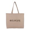 Sac Shopping En Coton Recyclé 150g 40x35x10cm TEKDECO Naturel Avec Marquage Sac Shopping En Coton Recyclé 150g 40x35x10cm TEKDECO Naturel Avec Marquage