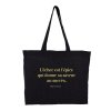 Sac Shopping En Coton Recyclé 150g 40x35x10cm TEKDECO Noir Avec Marquage Sac Shopping En Coton Recyclé 150g 40x35x10cm TEKDECO Noir Avec Marquage