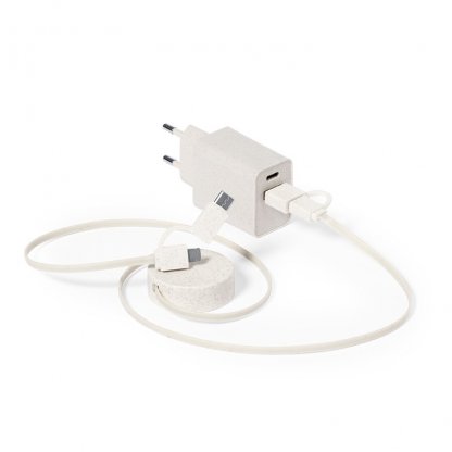 Set De Charge Rapide En Paille De Blé PYLOT Câble Et Bloc De Charge