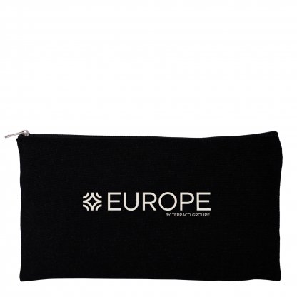 Trousse Plate En Coton Naturel 300g HANNAH Noir Avec Marquage