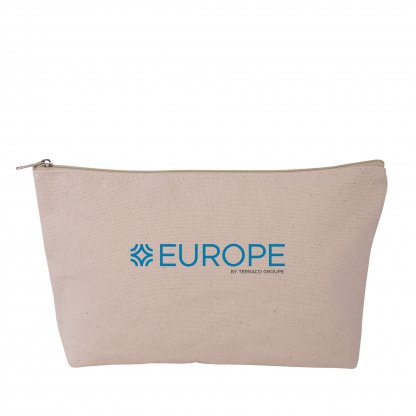 Trousse soufflet en coton naturel - 300g - ECOZIP Naturel Avec Marquage