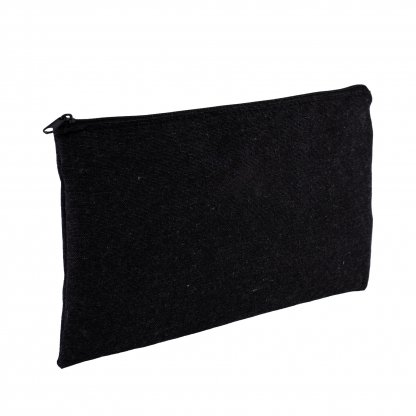 Trousse Plate En Coton Recyclé 220g SPENCER Noir De Côté