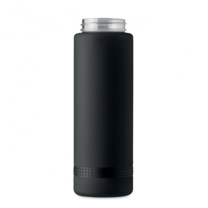 Bouteille De Sport En PET Recyclé 1L LEVEL Dos Noir