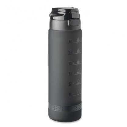 Bouteille De Sport En PET Recyclé 1L LEVEL Noir