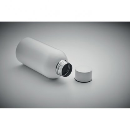 Bouteille En Acier Inoxydable Recyclé 500ml ATHENA MID Blanc Couché