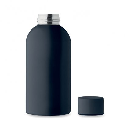 Bouteille En Acier Inoxydable Recyclé 500ml ATHENA MID Bleu Marine Ouverte