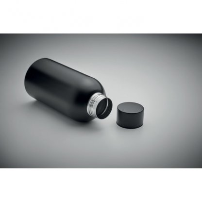 Bouteille En Acier Inoxydable Recyclé 500ml ATHENA MID Noir Couché