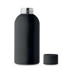 Bouteille En Acier Inoxydable Recyclé 500ml ATHENA MID Noir Ouvert