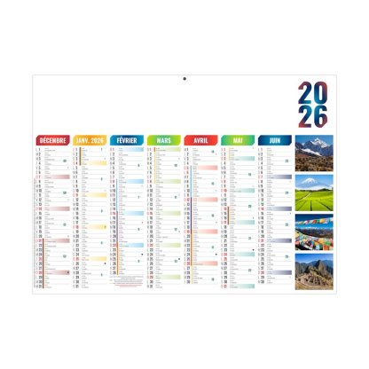 Calendrier Alexandre 7 Mois Par Face Recto BANCAIRE