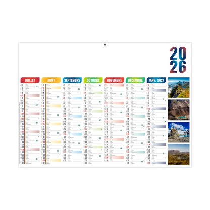 Calendrier Alexandre 7 Mois Par Face Verso BANCAIRE