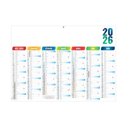Calendrier Arlequin Micro 7 Mois Par Face Recto BANCAIRE