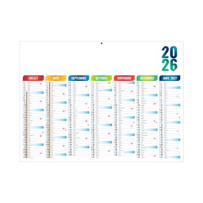Calendrier Arlequin Micro 7 Mois Par Face Verso BANCAIRE