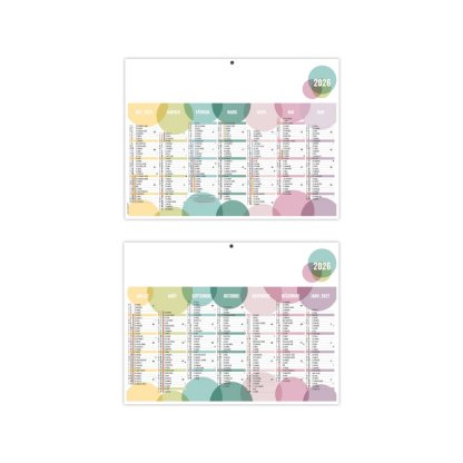 Calendrier Bulles Mini 7 Mois Par Face BANCAIRE