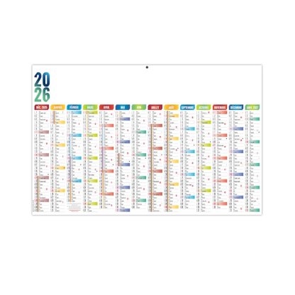 Calendrier Casimir Médium 14 Mois Recto BANCAIRE
